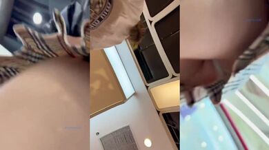 跟随抄底格子裙美眉 蕾丝花边骚内丁 屁屁好大 走路好快 一甩一甩好性感